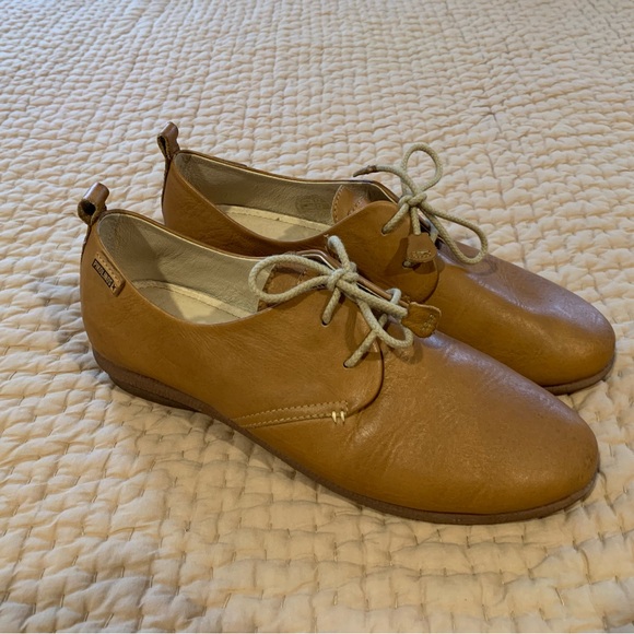 Pikolinos Calabria Brandy Tan Lace-Up Leather Shoes Size 40/9.5 ON SALE! - Picture 7 of 10